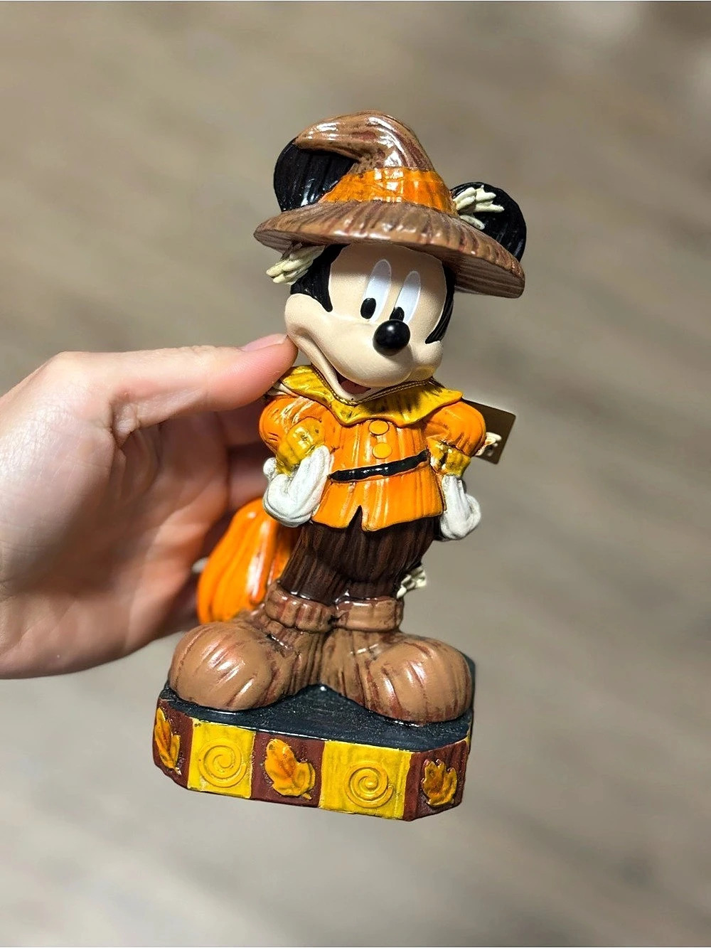 Disney Mickey Mouse Halloween Figurine Orange & Brown